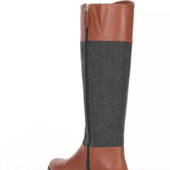 Antonio Melanie brown leather flannel tall boots - Picture 6 of 15